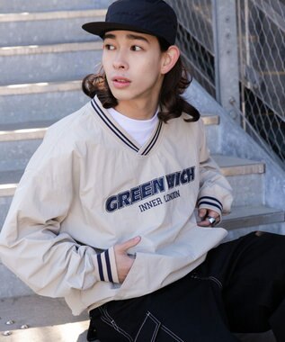 WEGO ナイロンプルオーバー ベージュ