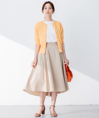 組曲 【洗える】フラワーレース ブラウス アイボリー系