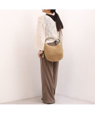 UNBILLION カシュカシュ cachecache / 下がりグログランクロッシェ2wayミニトート グリーン