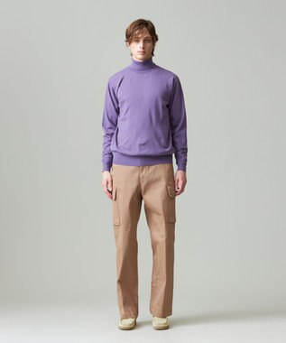 J.PRESS MEN 【ストレッチ性 / イージーケア】【FLEX YARN】タートルネックニット パープル系