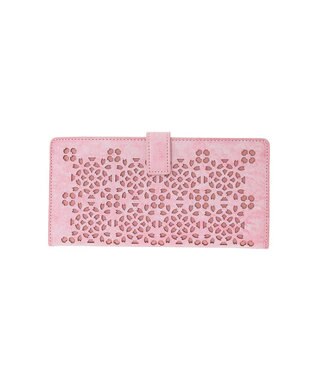 genten 【新色】フラッターカットワーク 長財布 サクラピンク