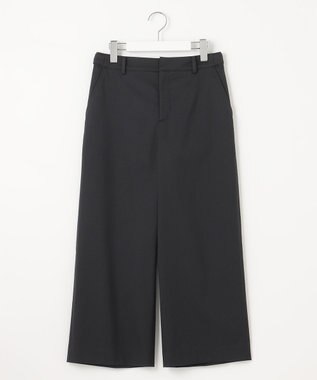 J.PRESS LADIES 【WEB限定カラーあり・セットアップ対応・洗える・撥水・防汚】コットンFITTYシャーク ワイド アンクル パンツ ブラック系