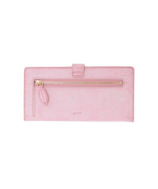 genten 【新色】フラッターカットワーク 長財布 サクラピンク