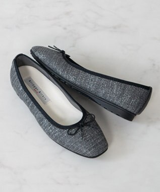 Bridget Birkin ＜3E＞【Bridget Birkin Walk】ラメパナマ調バレエパンプス