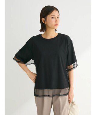 Green Parks BEST PRICE チュールレイヤードプルオーバー Black