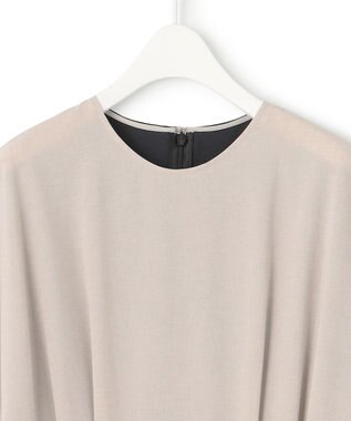 ICB L 【接触冷感・吸水速乾・防シワ・UVケア・洗える】 エステルドライトロ ワンピース トープ×ブラック系