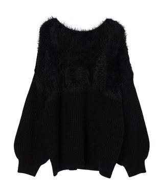 Green Parks ・Ｐｅｔｉｔ　Ｆｌｅｕｒ　シャギーキリカエニット Black