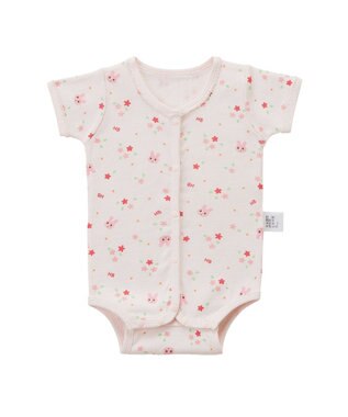 MIKI HOUSE HOT BISCUITS 【60-70cm】 半袖ボディシャツ(前開き) ピンク