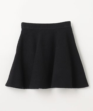 NAVE 【Nave】ストライプツィード  フレアースカート ブラック系