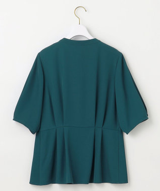 ANY SIS L 【接触冷感・UVカット・速乾】コンフォートビューティサテン ブラウス ディープグリーン系