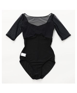 Chacott 5分袖レオタード ブラック