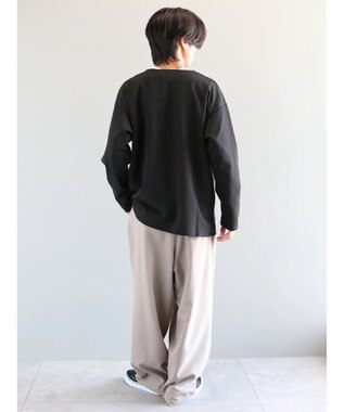 CRAFT STANDARD BOUTIQUE 強撚ポンチラウンドヘムカーディガン Black