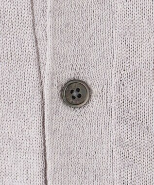 JOSEPH HOMME リネンナイロンプレーン　半袖ヘンリーネックニット ライトグレー系