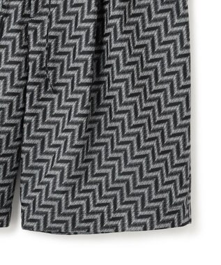 JOSEPH HOMME 【HIGH GRADE LINE】カスリシェブロンジャガード　ドロスト付ワイドショートパンツ / WAVE 2TUCK SHORTS ブラック系5