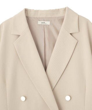 earth music&ecology ダブルジャケット Light Beige