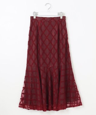 Feroux 【洗える】シアーチェック マーメイド スカート