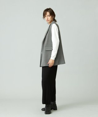 J.PRESS YORK STREET 【WOMEN】ANTI PILLING WOOL ニットワイドパンツ ブラック系