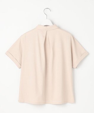 J.PRESS LADIES 【洗える】コットンリネンジャージー ポロ カットソー ベージュ系