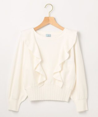 組曲 【洗える】Elenaラッフル ニット アイボリー系