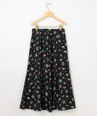 組曲 S 【先行予約】クラッシックフラワープリント フレアスカート ブラック系5