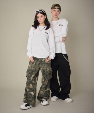 WEGO 【ユニセックス着用ITEM】ワッフルロゴT（長袖） ホワイト