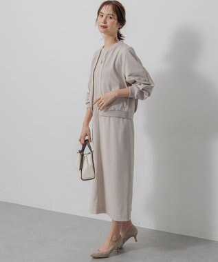 組曲 【ご好評につき追加生産！】ジョーゼットジャージー ブルゾン ベージュ系