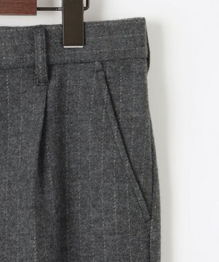 JOSEPH ABBOUD 【キングサイズ・軽量/ストレッチ/尾州産ジャージー素材】ウールミルドジャージータック パンツ グレー系1