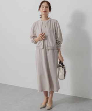 組曲 【ご好評につき追加生産！】ジョーゼットジャージー ブルゾン ベージュ系