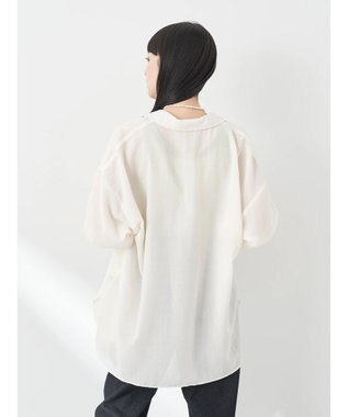 earth music&ecology シアーボーイズライクシャツ Off White