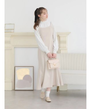 earth music&ecology ＳＥＴ２点レースボレロ＋キャミワンピース Beige