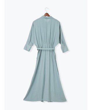 Te chichi レーヨンリネン共ベルトシャツワンピース グリーン