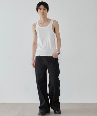 WEGO コットンリブタンクトップ ホワイト