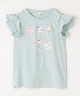 ANY KIDS スイーツ オン・オフショルダー Tシャツ ミント