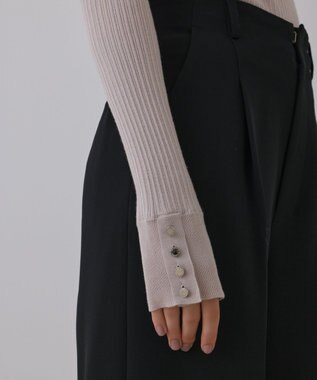 GRACE CONTINENTAL ウールハイゲージニットトップ ベージュ