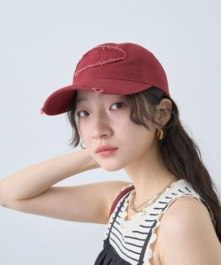 earth music&ecology ダメージロゴキャップ