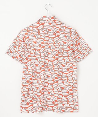 23区GOLF 【MEN】【キングサイズ/吸水速乾/UVカット】YELL総柄プリントポロシャツ オレンジ系5