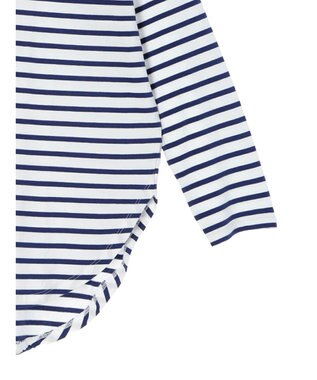 Green Parks ラウンドボーダーリラックスプルオーバー Blue