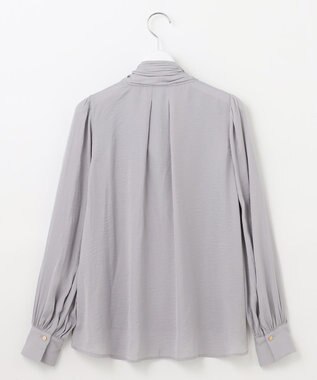 Feroux 【洗える】リボンタイ ブラウス スカイブルー系