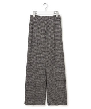 23区 L ループミックスツイード ワイド パンツ モノトーン