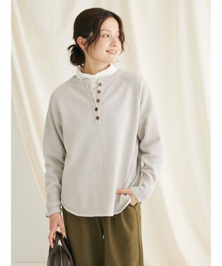 CRAFT STANDARD BOUTIQUE ７Ｇモールニット　ヘンリーＰＯ　Ｌ／Ｓ