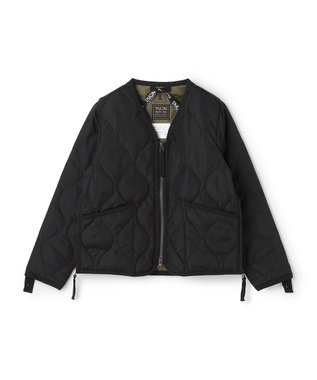 UNFILO 【120-150cm】TAION ミリタリーZIP Vネック ダウンジャケット(UNISEX) ブラック