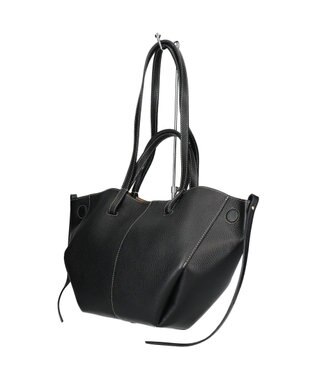 INTER-CHAUSSURES 【ANDREA CARDONE】センターシームレザーハンドバッグ ブラック