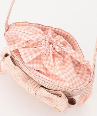 ANY KIDS リボン ペーパー ポシェット ピンク