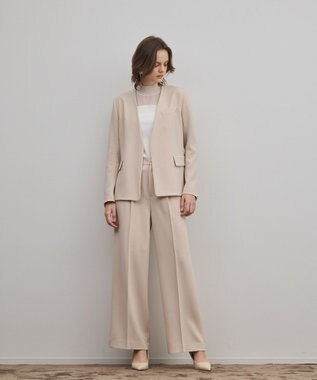 GRACE CONTINENTAL トリアセワイドパンツ ベージュ