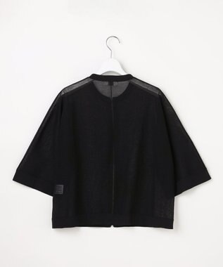 J.PRESS LADIES SHEER LIGHT KNIT ブルゾン ブラック系