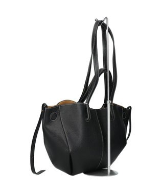 INTER-CHAUSSURES 【ANDREA CARDONE】センターシームレザーハンドバッグ ブラック