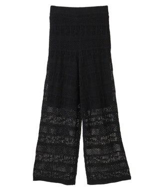 AMERICAN HOLIC レース編みニットパンツ Black