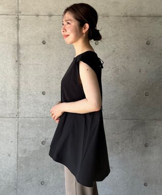 UNFILO L 【撥水/ストレッチ/軽量】マジカル機能 ブラウス ブラック系