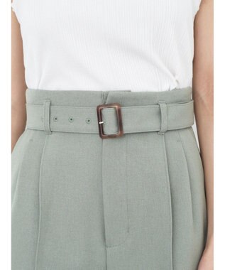 earth music&ecology ベルト付きショートパンツ Khaki