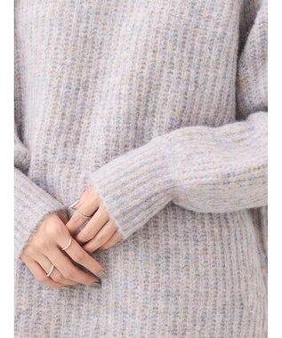 earth music&ecology ふわふわメランジチュニック Lavender